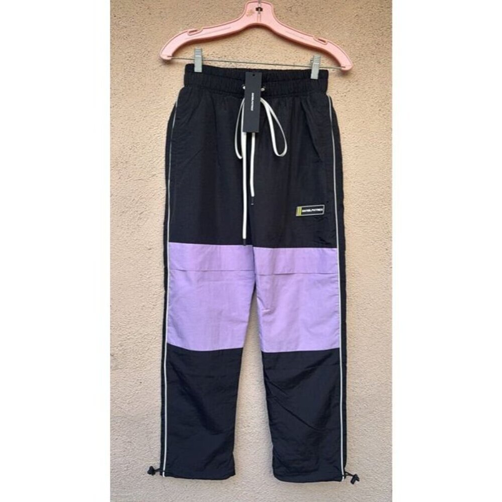 Daniel Patrick Mens Track Pants Black Purple Size XS New Designer!
